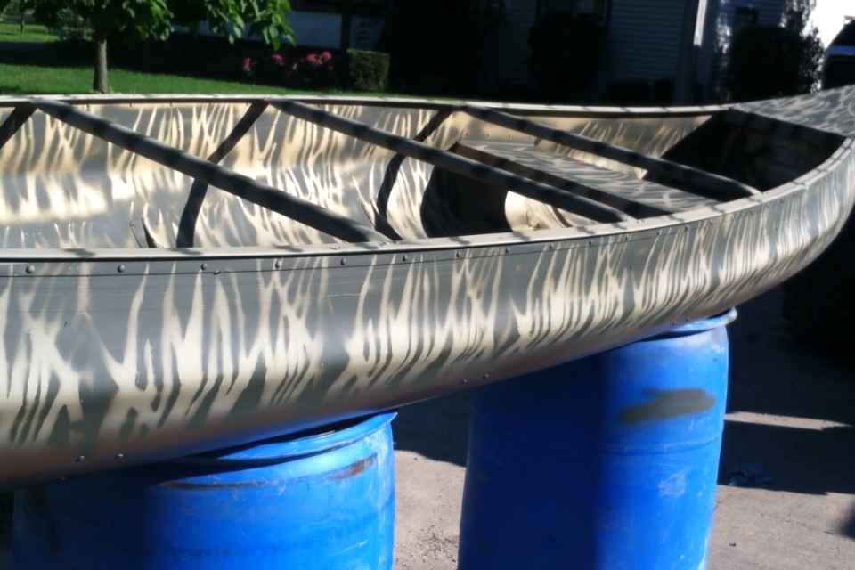 Canoe camo paint job Michigan Sportsman Online Michigan Hunting and