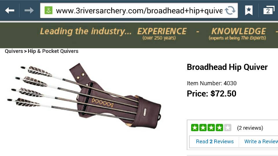 broadhead hip quiver